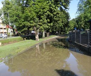 Zniszczenia po nawałnicy, która przeszła przez Rabkę-Zdrój