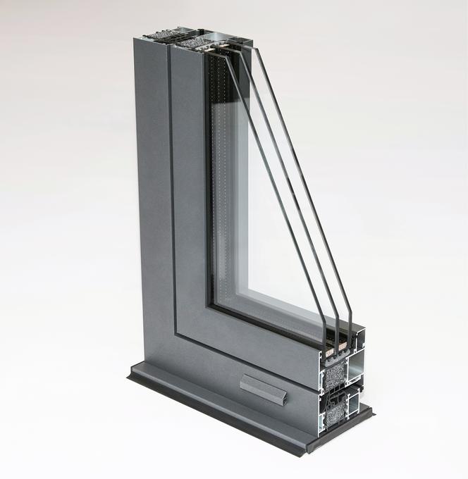 okna aluminiowe: Skrzydło zlicowane z ramą