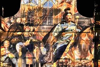 Pokaz świetlny na fasadach Pałacu w Wilanowie