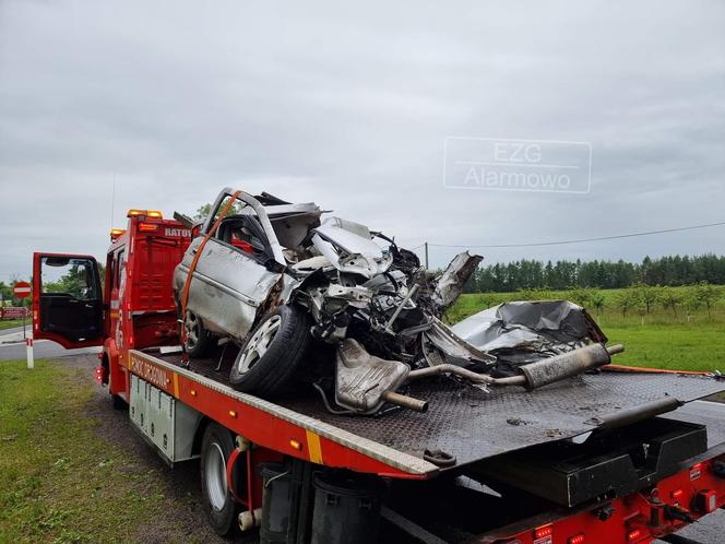 Śmiertelny wypadek w Bratoszewicach. Opel rozbił się o drzewo. Nie żyje 32-latek [ZDJĘCIA]