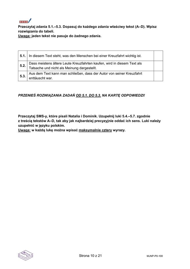 Matura 2025: niemiecki 7.05.2025. Arkusze CKE i odpowiedzi. Poziom podstawowy [Formuła 2023]	