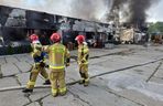 Pożar hali w Siemianowicach Śląskich