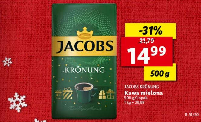 Kawa mielona Jacobs Kronung 14,99 zł/500 g  