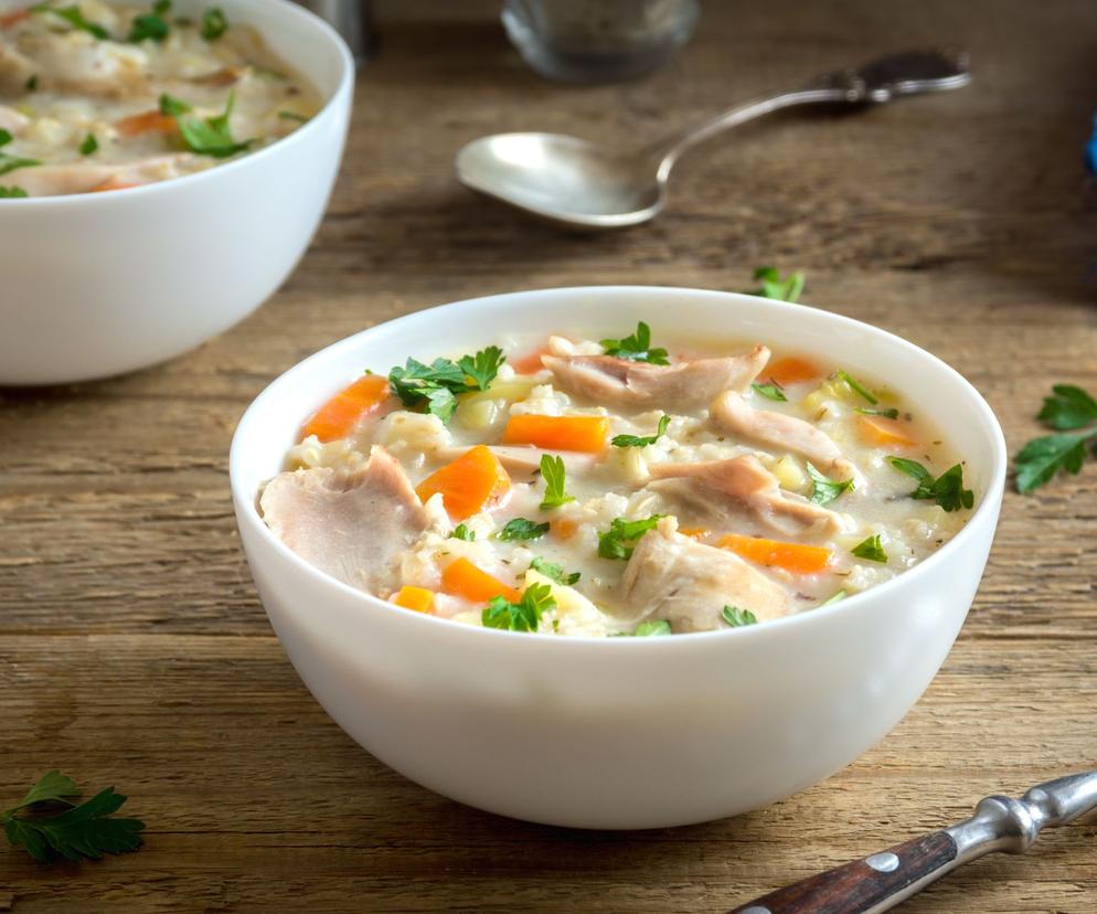 Zupa z kurczaka i grzybów