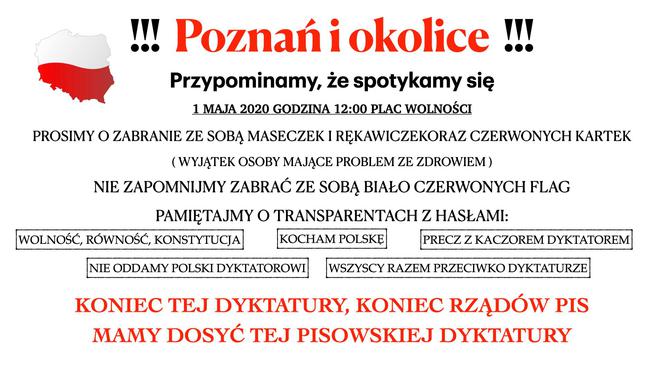 Protest społeczny w najbliższy piątek! Poznaniacy sprzeciwiają się polityce polskiego rządu