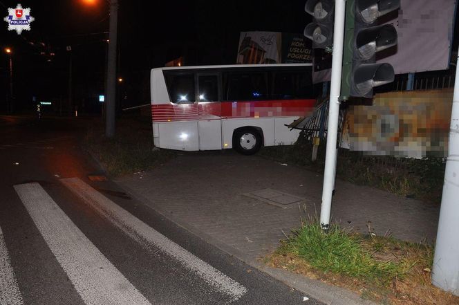 Wypadek autokaru w Lublinie
