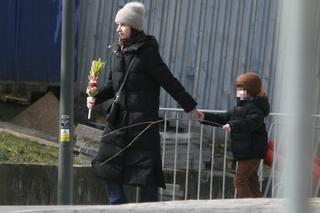 Marta Kaczyńska z synkiem Stanisławem wybrała się w niedzielę palmową do kościoła