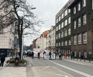 Protest przeciwko Kolei Dużych Prędkości w Katowicach 