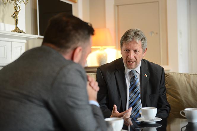 Tomasz Walczak i  ambasador Izraela Alexander Ben Cwi