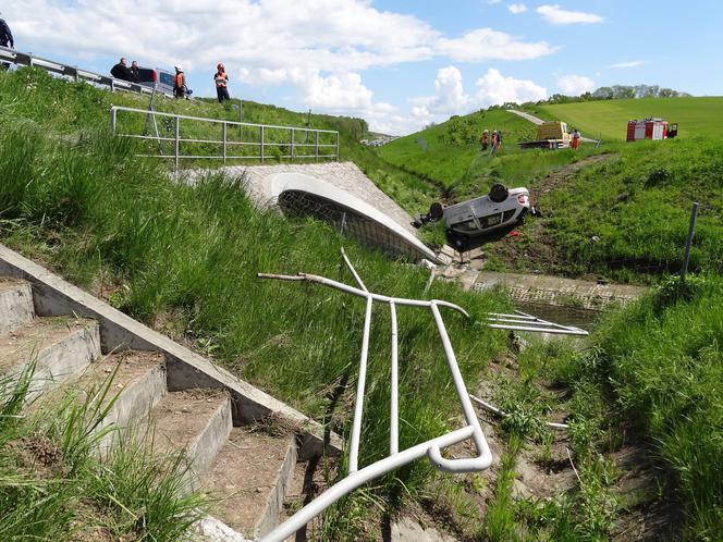 Wypadek na A4 za węzłem Bieżanów. Zginął młody mężczyzna [ZDJĘCIA]