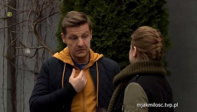 M jak miłość. Paweł (Rafał Mroczek), Katia (Joanna Jarmołowicz)