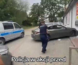 Strzelanina pod Biedronką w Bolkowie. Wyciekło szokujące nagranie z interwencji. Policjant ranny