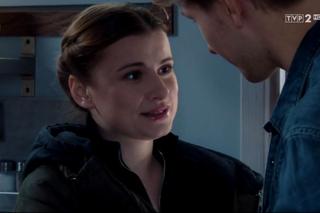 M jak miłość, odc. 1446. Katia (Joanna Jarmołowicz), Łukasz (Jakub Józefowicz)