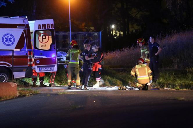 Horror w Świnoujściu. 30 latek  płonął wybiegając z lasu. W panice zdejmował ubrania