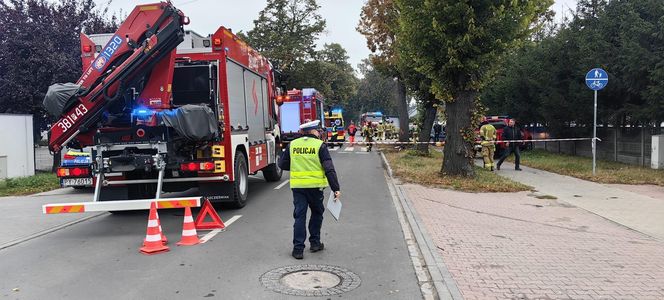 Zderzenie autobusu miejskiego z osobówką w Wilkowicach koło Leszna