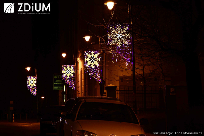 Świąteczne iluminacje na wrocławskich ulicach