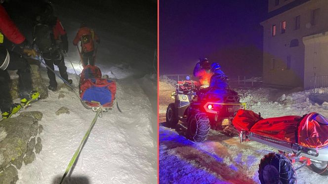 Poszli w góry i nie potrafili zejść. Goprowcy ratowali 4 osoby z okolic Śnieżki, w sieci burza 