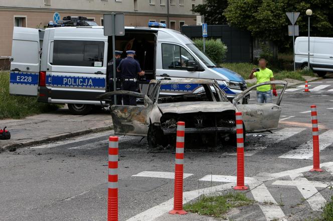 Wybuch samochodu w Zielonej Górze