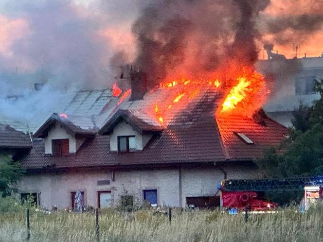 Pożar sali weselnej w Pruszkowie