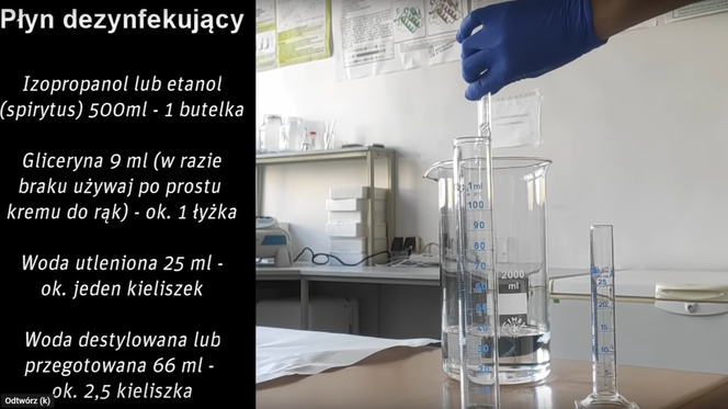 Domowy płyn do dezynfekcji rąk: Studenci Politechniki Rzeszowskiej pokazali jak go zrobić 