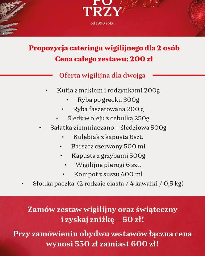 Catering świąteczny Trzy po Trzy