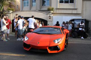 Chris Brown w Lamborghini Aventador