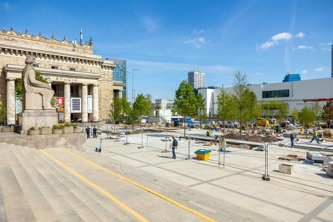 Plac Centralny w Warszawie pod koniec budowy