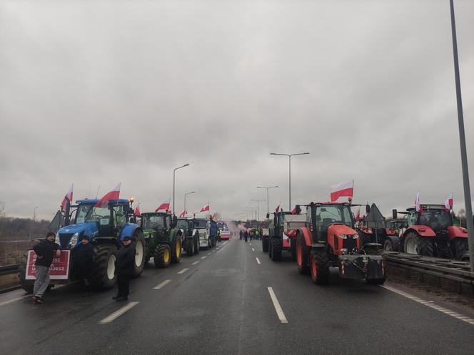 Protest rolników w Elblągu na S7