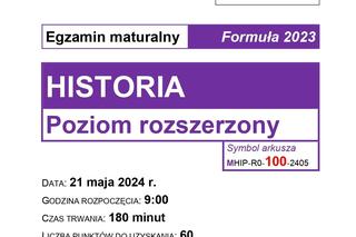 Matura historia rozszerzona 2024. ARKUSZE CKE, ZADANIA, ODPOWIEDZI, PDF DO POBRANIA