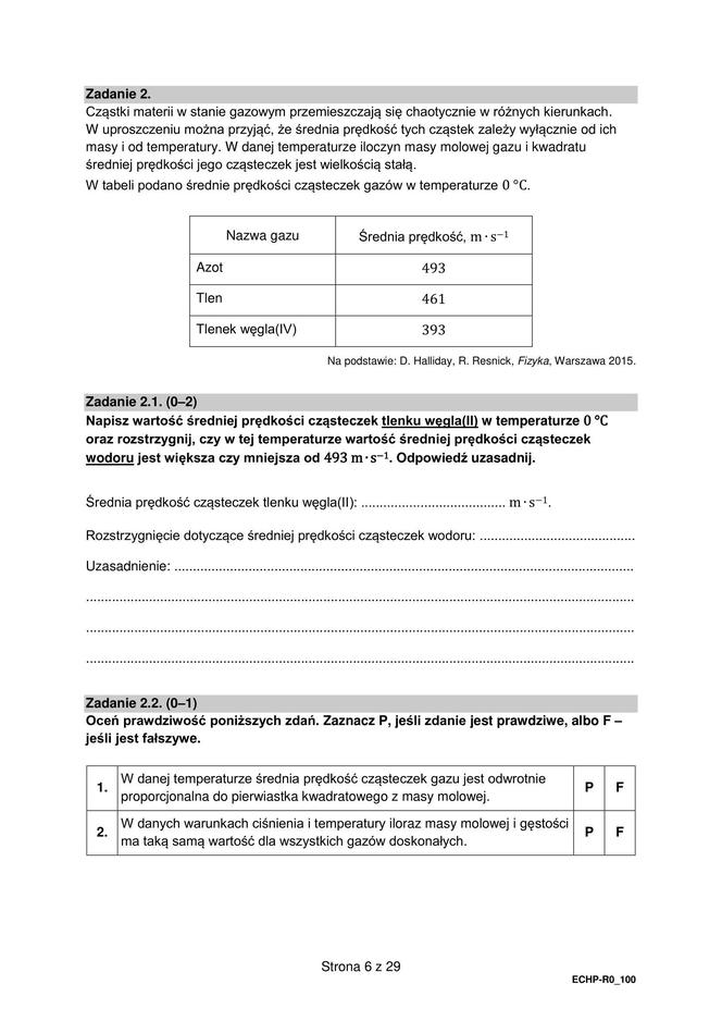 Matura 2024: chemia rozszerzona – ARKUSZ FORMUŁA 2015