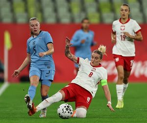 Marta Nawrocka na meczu Polska - Holandia