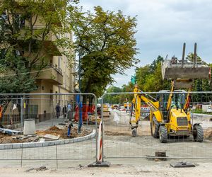 Budowa tramwaju na Rakowieckiej w Warszawie