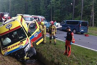 Karetka zderzyła się z samochodem! Poważny wypadek między Iławą a Sampławą