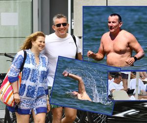 Przemysław Sadowski niczym Adonis w lodowatym Bałtyku. Rozgrzała go starsza o trzy lata słynna żona?
