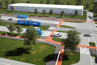 Wizualizacja trasy tramwajowej do krakowskich szpitali przy os. Rżąka 