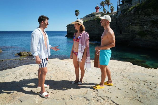 	Barwy szczęścia, odc. 3143. Justin (Jasper Sołtysiewicz), Regina (Kamila Kamińska), Franek (Mateusz Banasiuk)