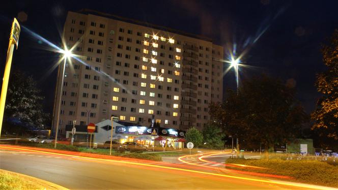 Iluminacja na "Kordeckim"