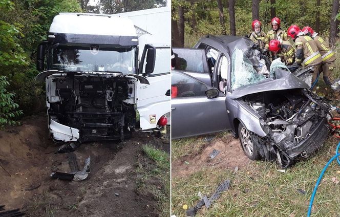 Piotrków Trybunalski. Śmiertelny wypadek kierującej saabem. Zginęła na oczach dzieci [ZDJĘCIA].