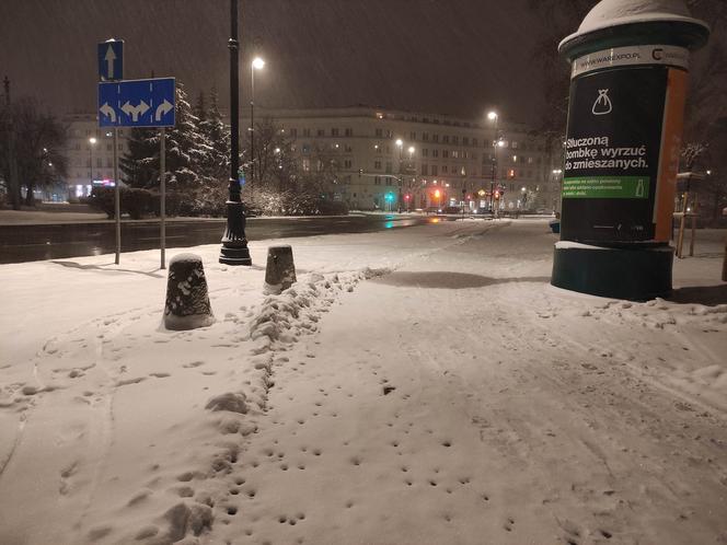 Śnieżna zima w Warszawie