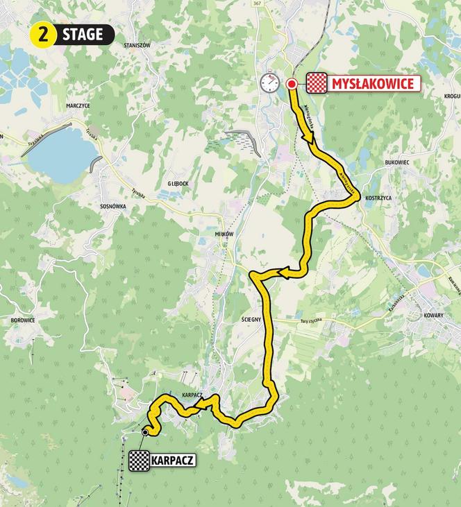 Tour de Pologne 2024 trasa, mapa wyścigu