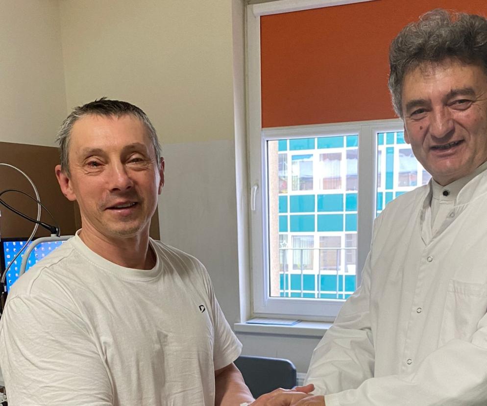 Na zdjęciu od lewej: Serhij Sydorenko i prof. Edward Wylęgała