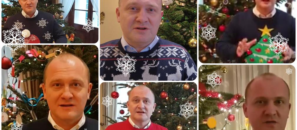 Jak zmieniały się świąteczne swetry prezydenta Szczecina na przestrzeni lat?