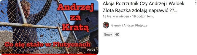 Andrzej z Plutycz za kratą