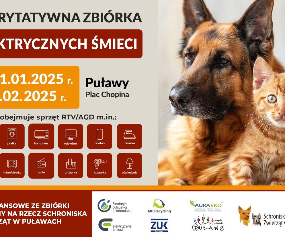 Charytatywna zbiórka elektrycznych śmieci - plakat 
