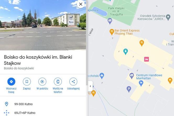 Boisko im. Blanki Stajkow w Google Maps