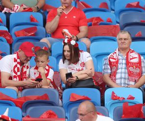 Kibice na meczu Polska - Mołdawia