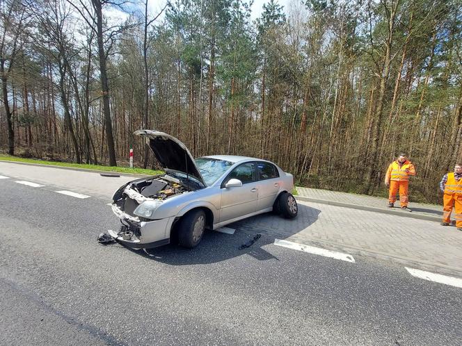 Pod Lubienią dachowało auto osobowe. Jedna osoba poszkodowana