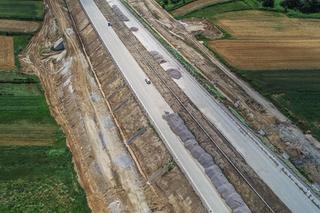 Zdjęcia z placu budowy S7 Kraków - Widoma, czerwiec 2024