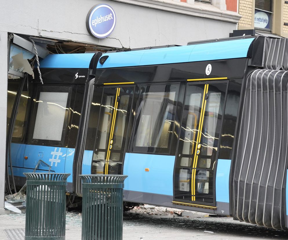 Norwegia. Tramwaj wjechał w sklep w Oslo, raniąc cztery osoby