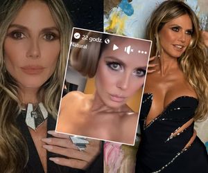 Niemal goła Heidi Klum! 52-letnia gwiazda zasłoniła się jedynie dłonią